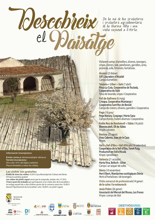  El programa “Descobreix el paisatge” visita Teulada, Llíber i Xaló el 7 d’abril 