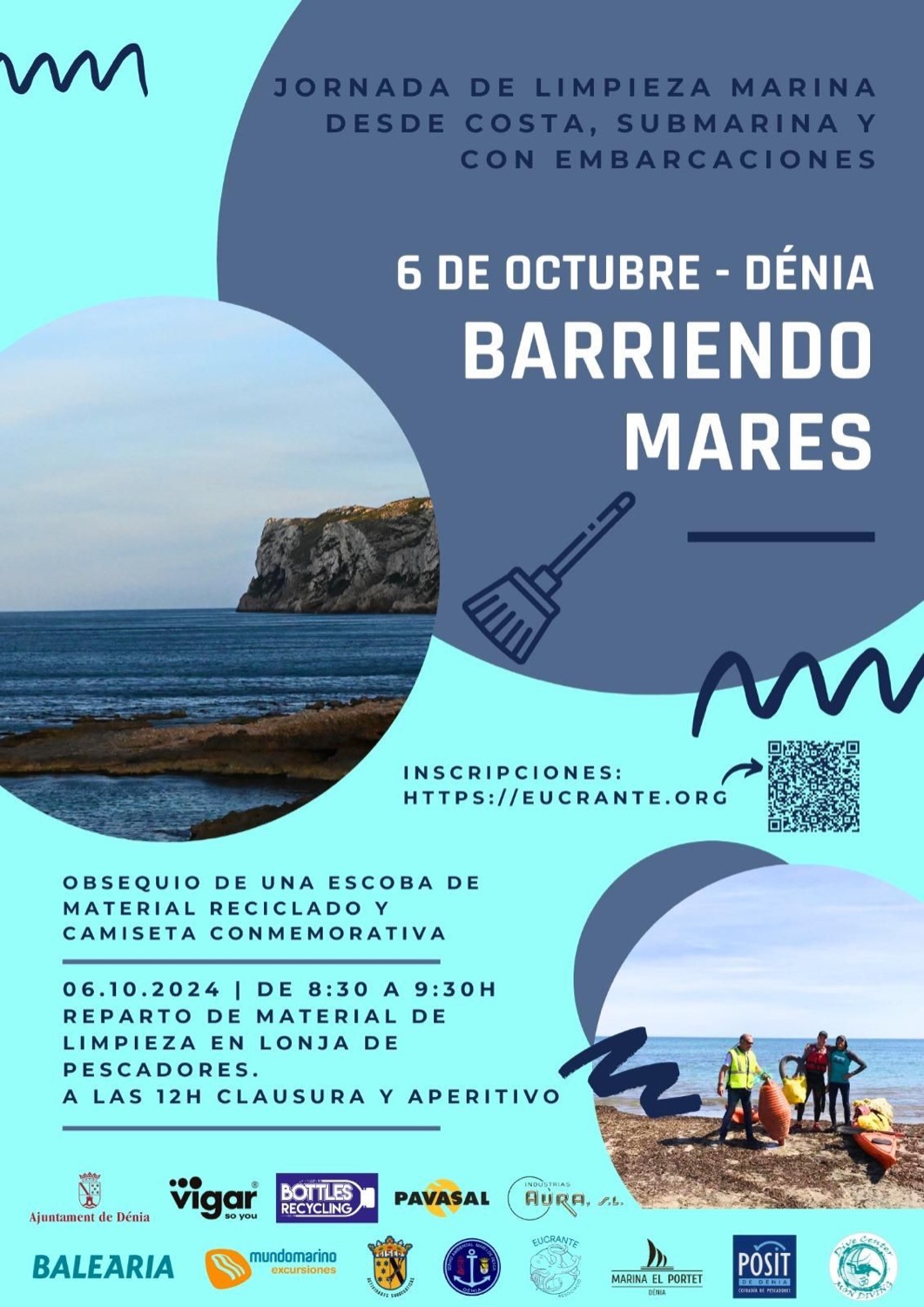 Abiertas las inscripciones para la nueva edición de la jornada de limpieza marina 'Barriendo mares'